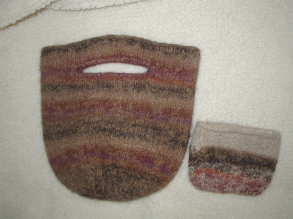 Felted Purse and card case