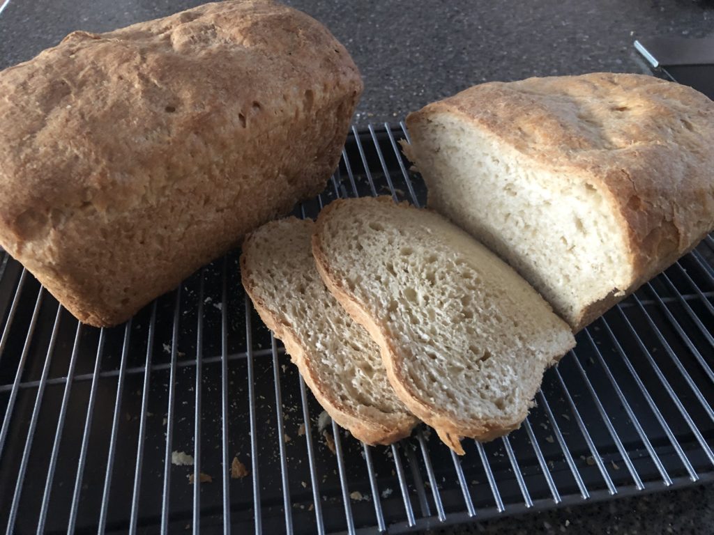 Two loaves of sourdough bread