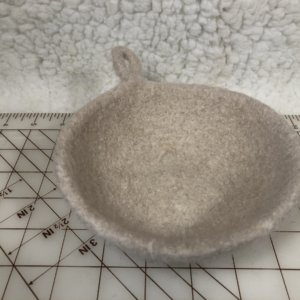 Felted Bowl Buddy in Cream Color