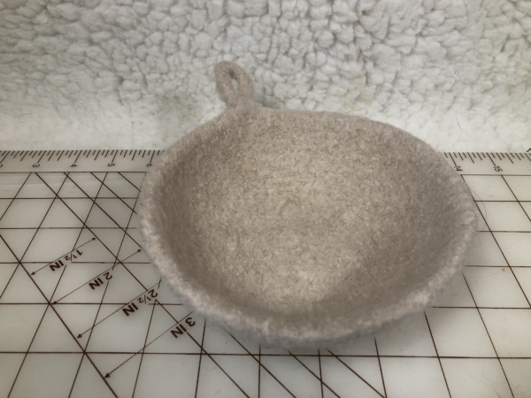 Felted Bowl Buddy in Cream Color