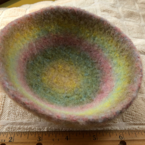 Bowl Buddy in Spring colored stripes