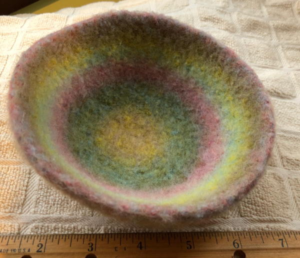 Bowl Buddy in Spring colored stripes