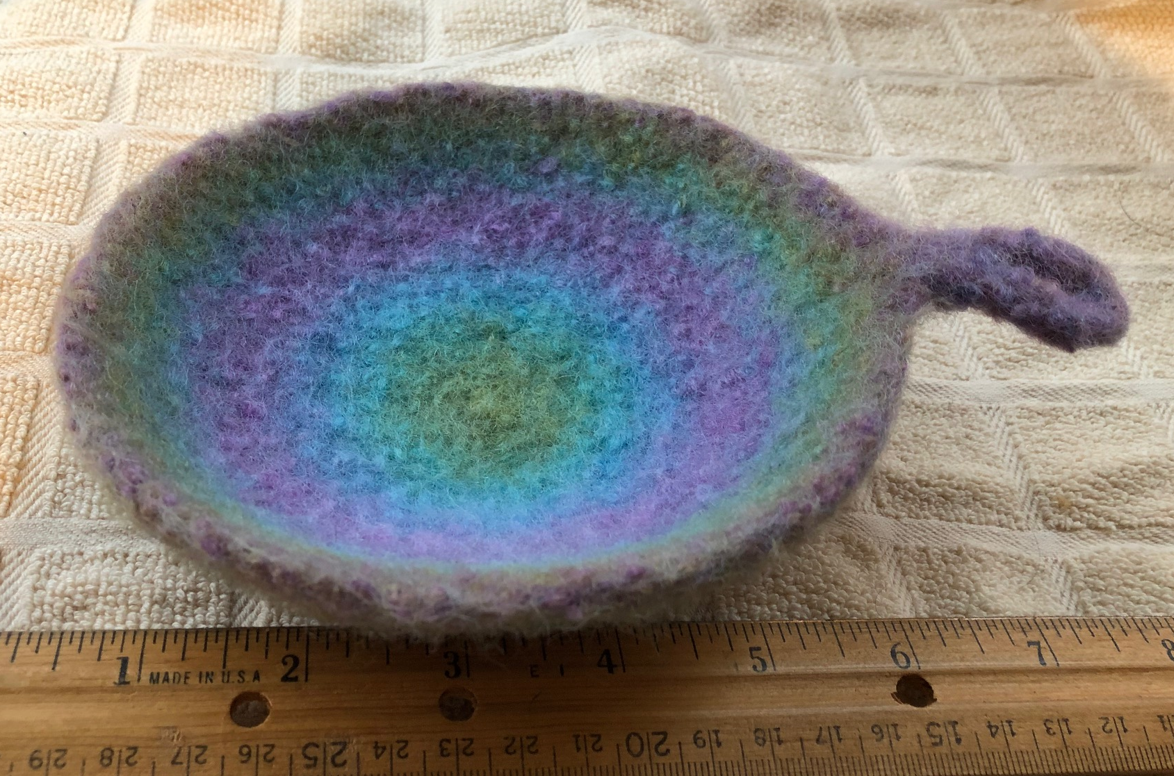 Hand Knit Felted Bowl Buddy and Pan Handler Set C