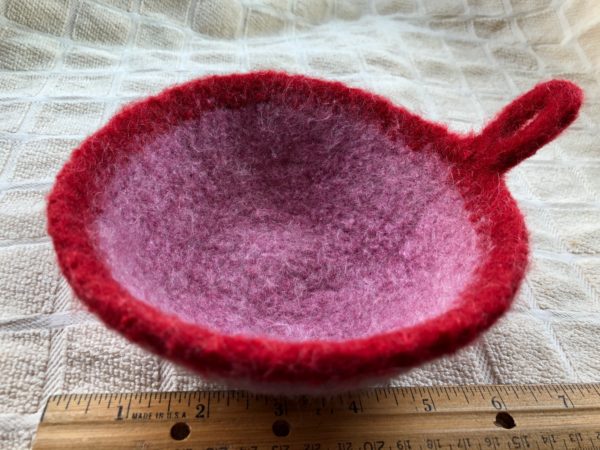 Bowl Buddy Mauve with Ruby Rim