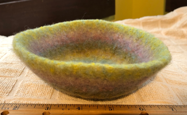 Bowl Buddy in Spring colored stripes