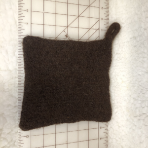 Dark Chocolate Brown Felted Hot Mat