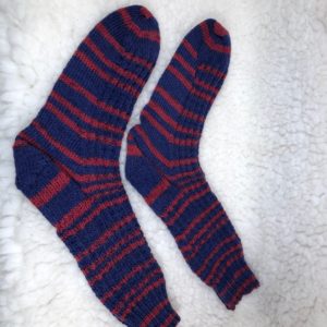 Red and Blue Striped Socks