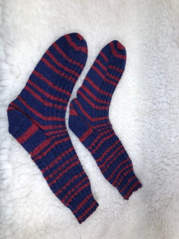 Red and Blue Striped Socks