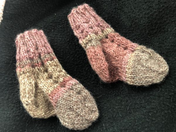 Hand knit Baby Socks