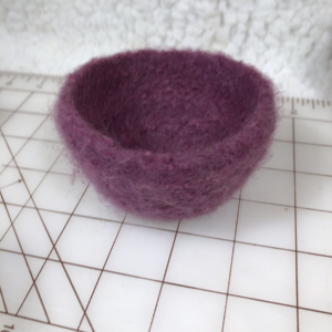 Small Mauve Nest Felted Bowl