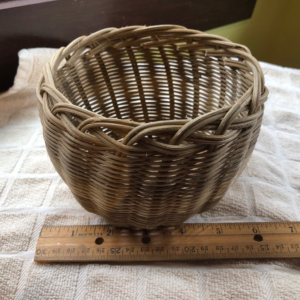 Hand woven reed basket