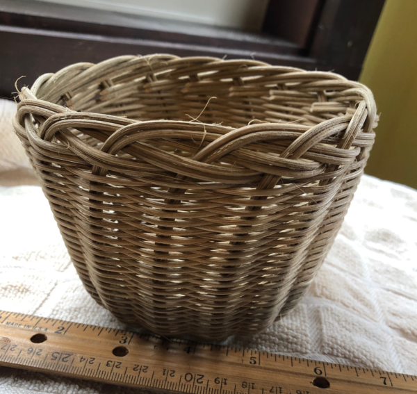 Hand woven reed basket