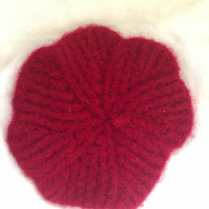 Red Scalloped Coaster