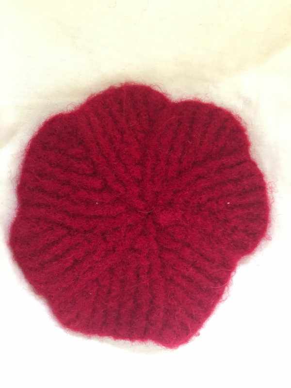 Red Scalloped Coaster